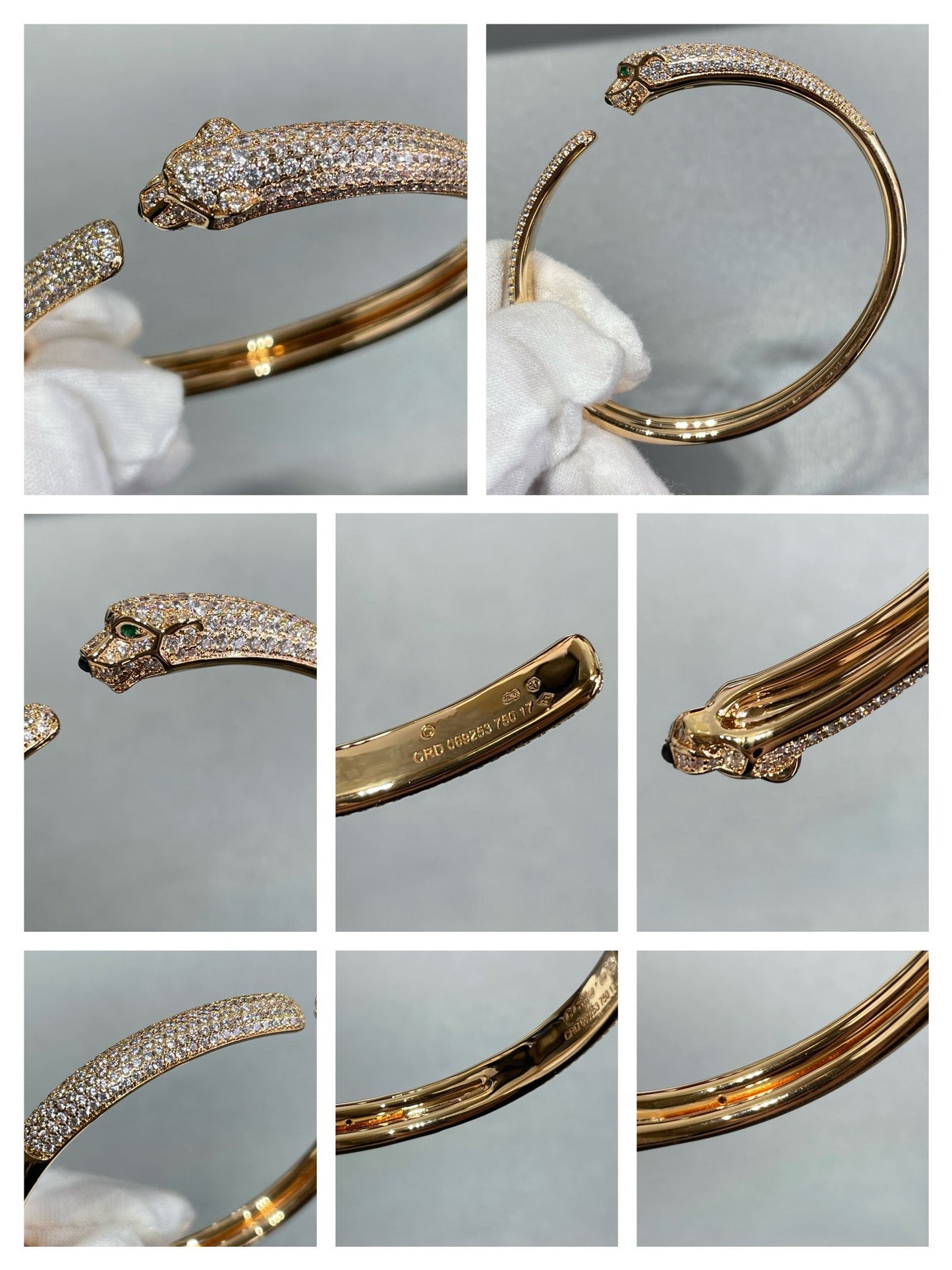 [Star Jewelry]PANTHERE FULL DIAMOND OPEN BRACELET
