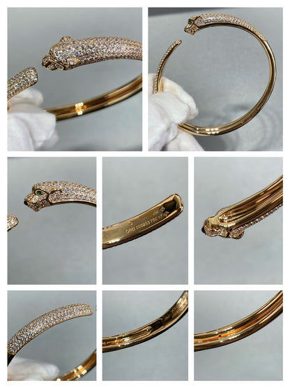 [Star Jewelry]PANTHERE FULL DIAMOND OPEN BRACELET