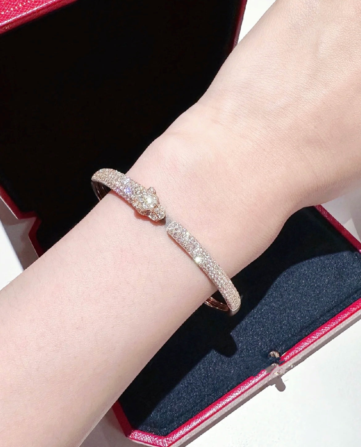 [Star Jewelry]PANTHERE FULL DIAMOND OPEN BRACELET