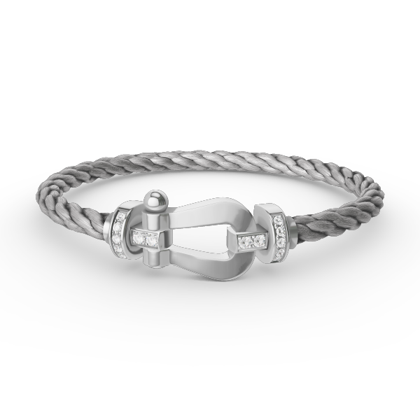 [Star Jewelry]FORCE LARGE HORSESHOE HALF DIAMOND BRACELET SILVER