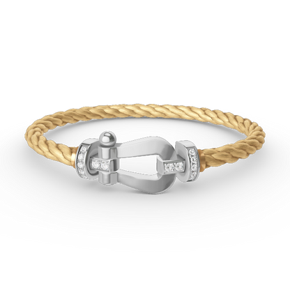 [Star Jewelry]FORCE LARGE HORSESHOE HALF DIAMOND BRACELET SILVER