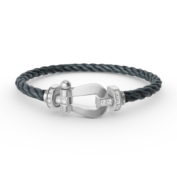 [Star Jewelry]FORCE LARGE HORSESHOE HALF DIAMOND BRACELET SILVER