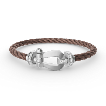[Star Jewelry]FORCE LARGE HORSESHOE HALF DIAMOND BRACELET SILVER