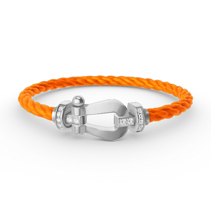 [Star Jewelry]FORCE LARGE HORSESHOE HALF DIAMOND BRACELET SILVER