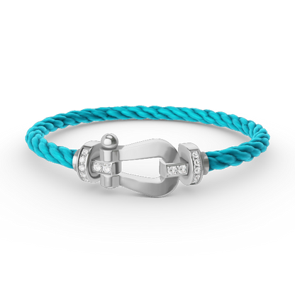 [Star Jewelry]FORCE LARGE HORSESHOE HALF DIAMOND BRACELET SILVER