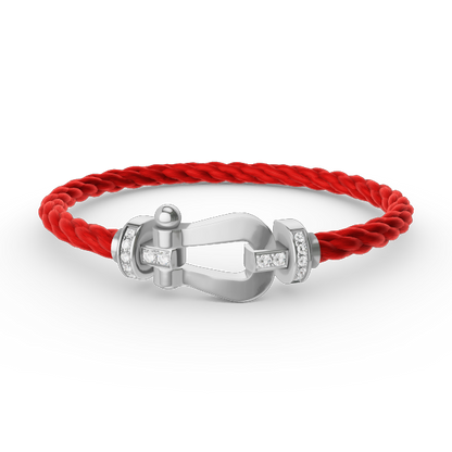 [Star Jewelry]FORCE LARGE HORSESHOE HALF DIAMOND BRACELET SILVER