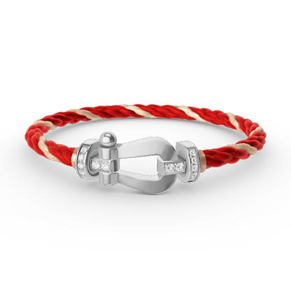 [Star Jewelry]FORCE LARGE HORSESHOE HALF DIAMOND BRACELET SILVER