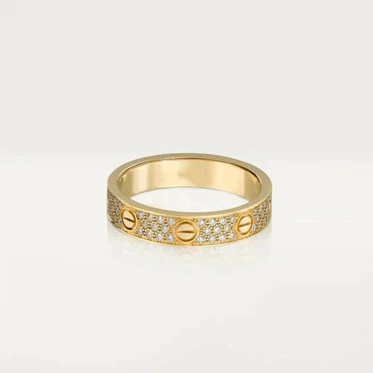 [Star Jewelry]LOVE RING 3.6MM DIAMOND PAVED