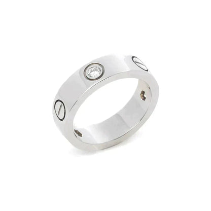 [Star Jewelry]LOVE RING 5.5MM 3 DIAMONDS SILVER