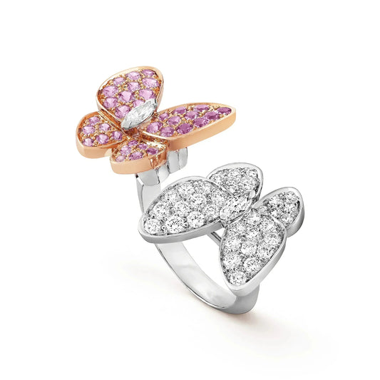 [Star Jewelry]TWIN BUTTERFLY DIAMOND RING